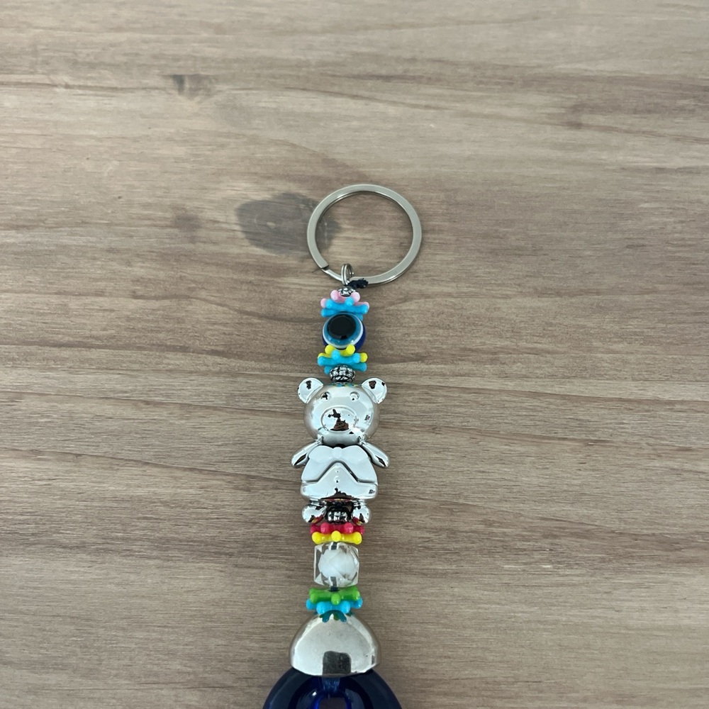 Turkey Blue Evil Eye With Bear Key Chain Purchased In Türkiye - Picture 6 of 8